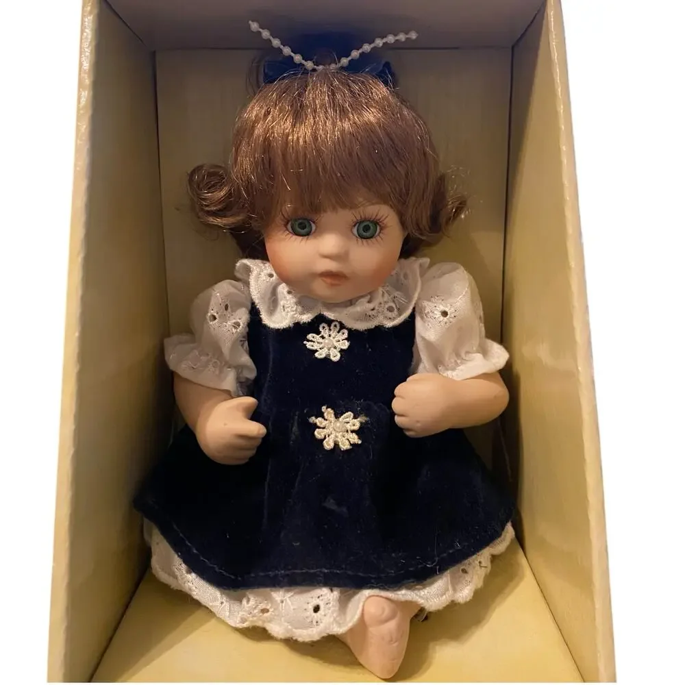 New in Box Collectible Memories  Hand Crafted Jointed Porcelain Doll